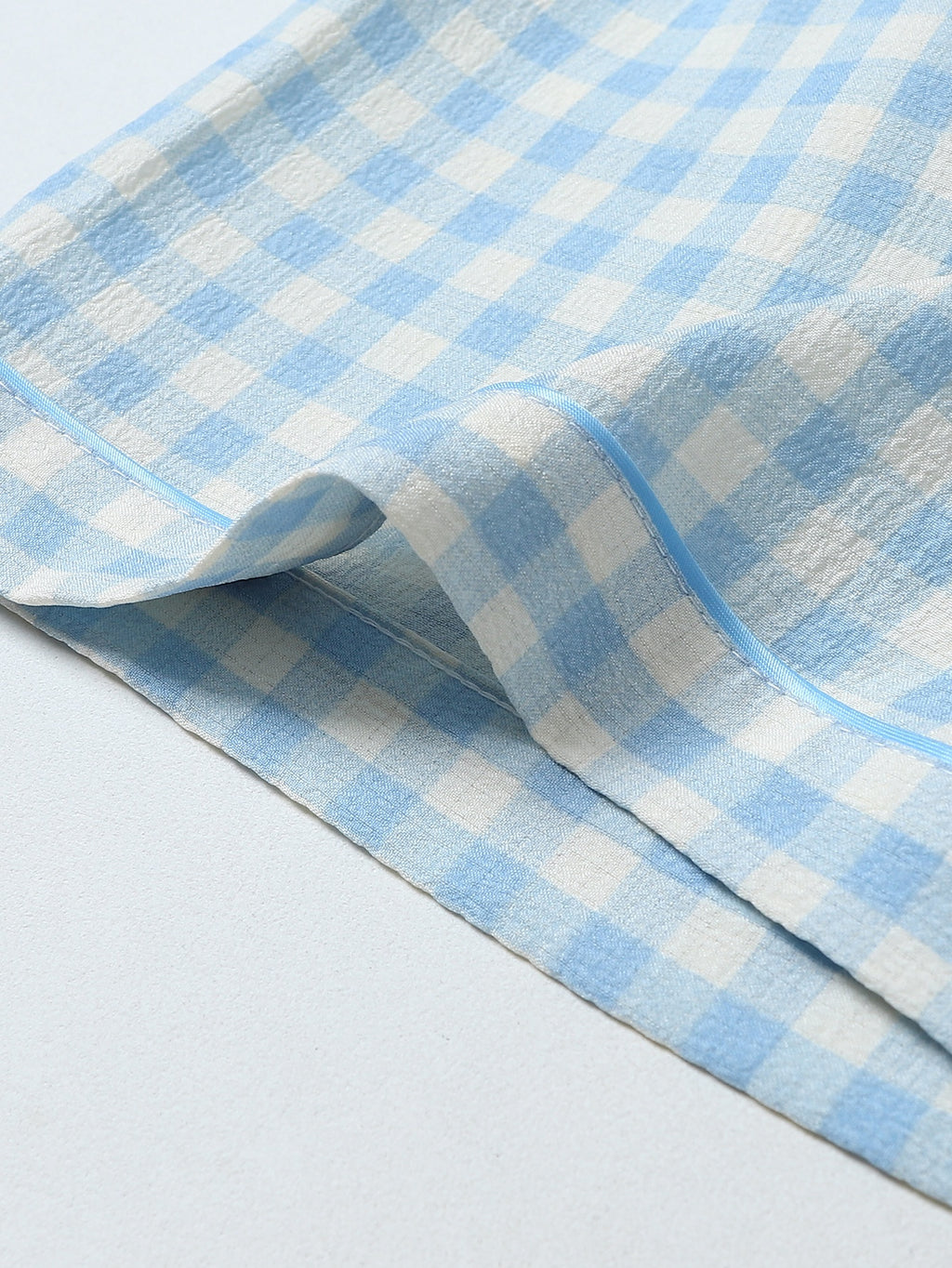 Women'S Casual Gingham Pajama Set - Short Sleeve Blouse with Button-Up & Shorts with Bow Detail, Soft & Breathable Fabric for Spring & Summer, Relaxed Fit, Casual Wear|Gingham Pattern|Short Sleeve Top, Gingham Pajamas