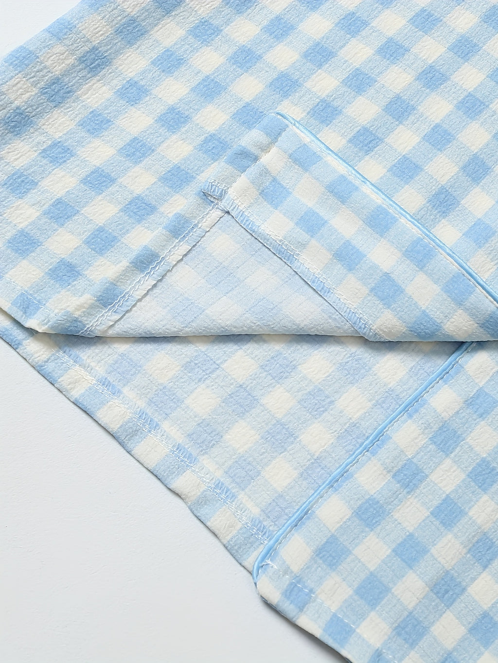 Women'S Casual Gingham Pajama Set - Short Sleeve Blouse with Button-Up & Shorts with Bow Detail, Soft & Breathable Fabric for Spring & Summer, Relaxed Fit, Casual Wear|Gingham Pattern|Short Sleeve Top, Gingham Pajamas